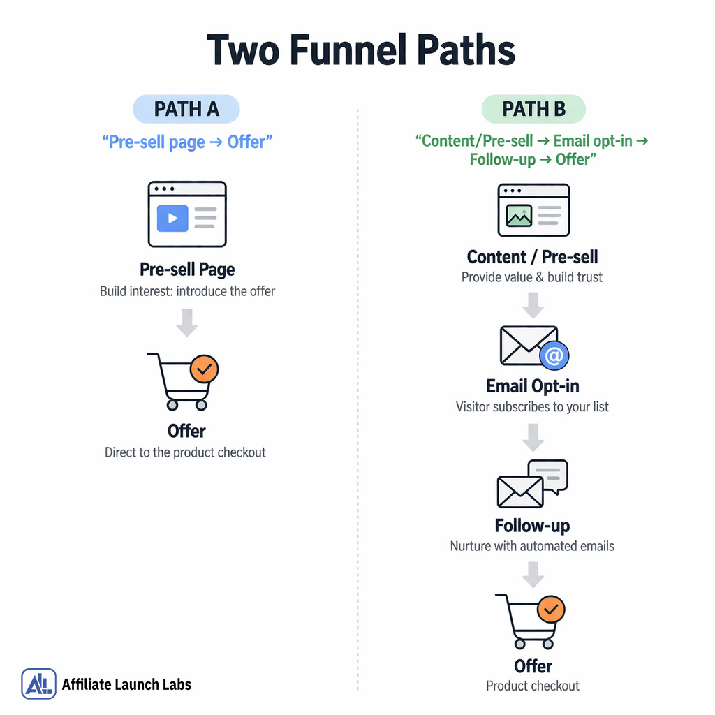 Affiliate marketing funnel comparison