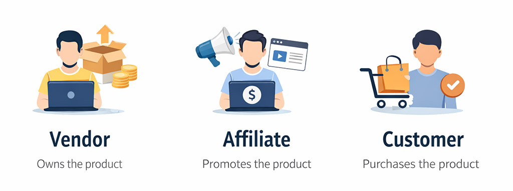Affiliate Marketing: Three parties involved