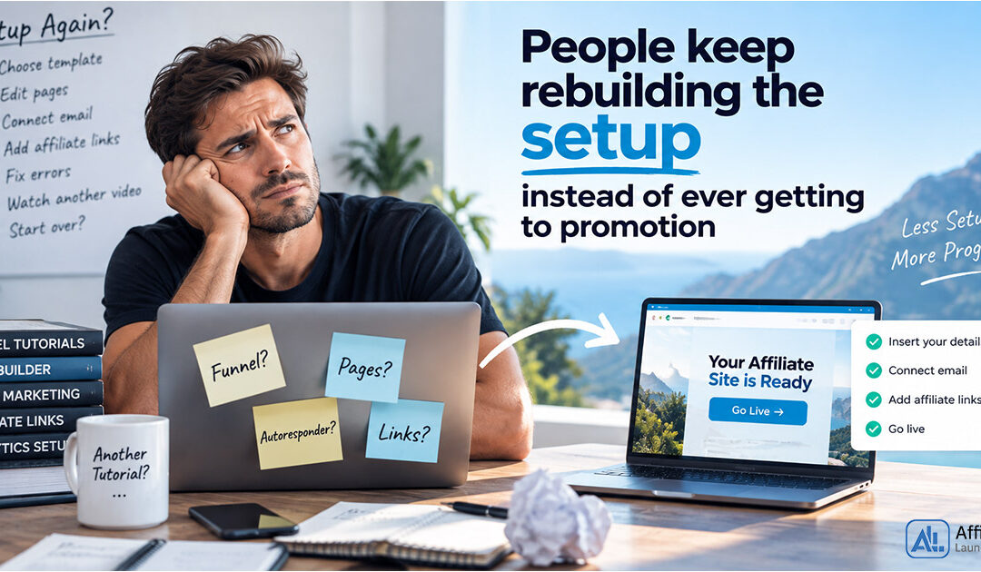 Still “Setting Up” Your Affiliate Business Instead of Actually Promoting It?